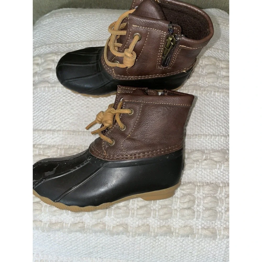 Sperry SaltWater Boot Youth Girls Size 10M Duck Rain Boot